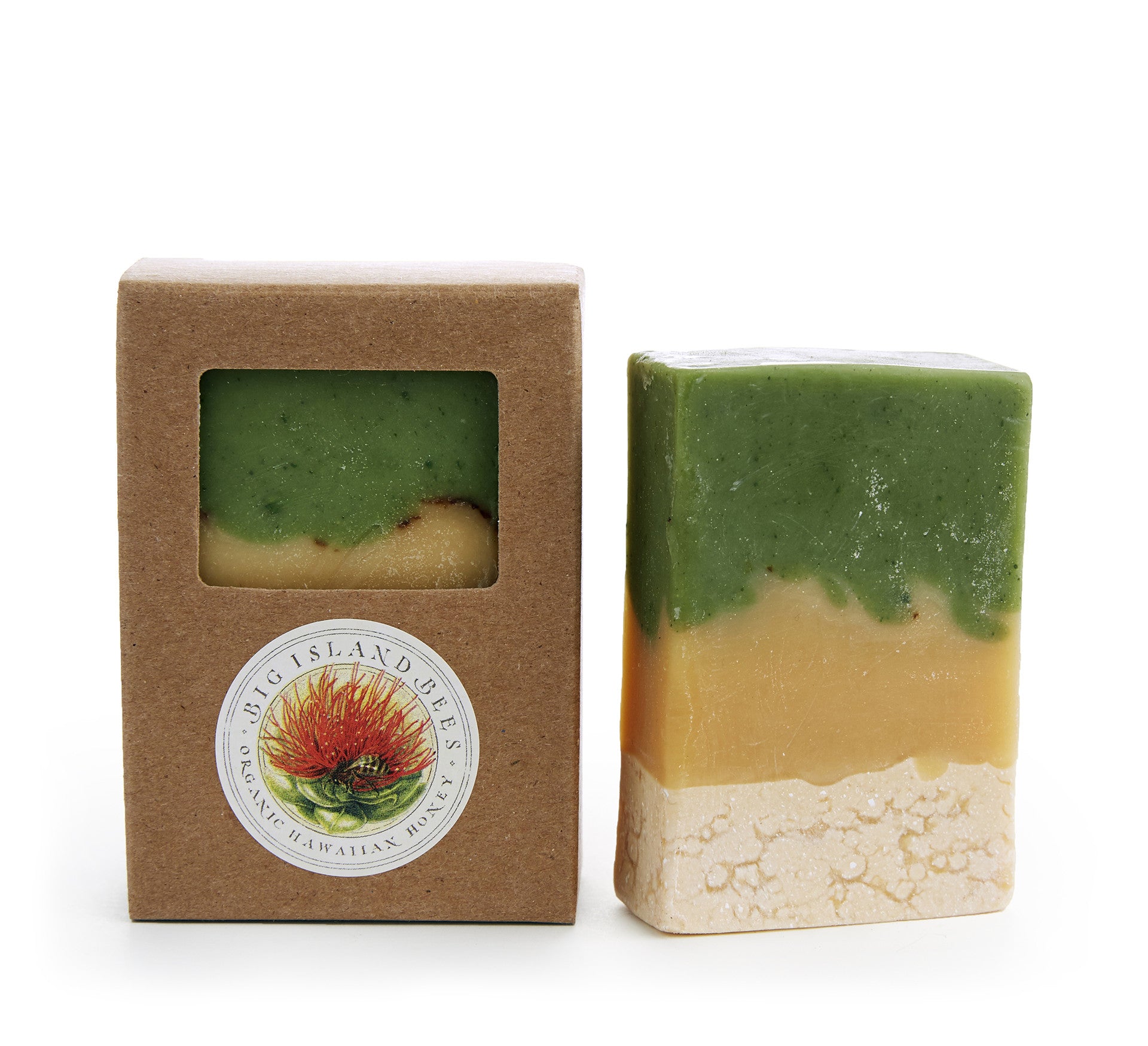 spearmint and spirulina soap bar made in Hawaii