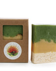 spearmint and spirulina soap bar made in Hawaii