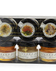 packaged mini honey jar gift set of three different honey varieties