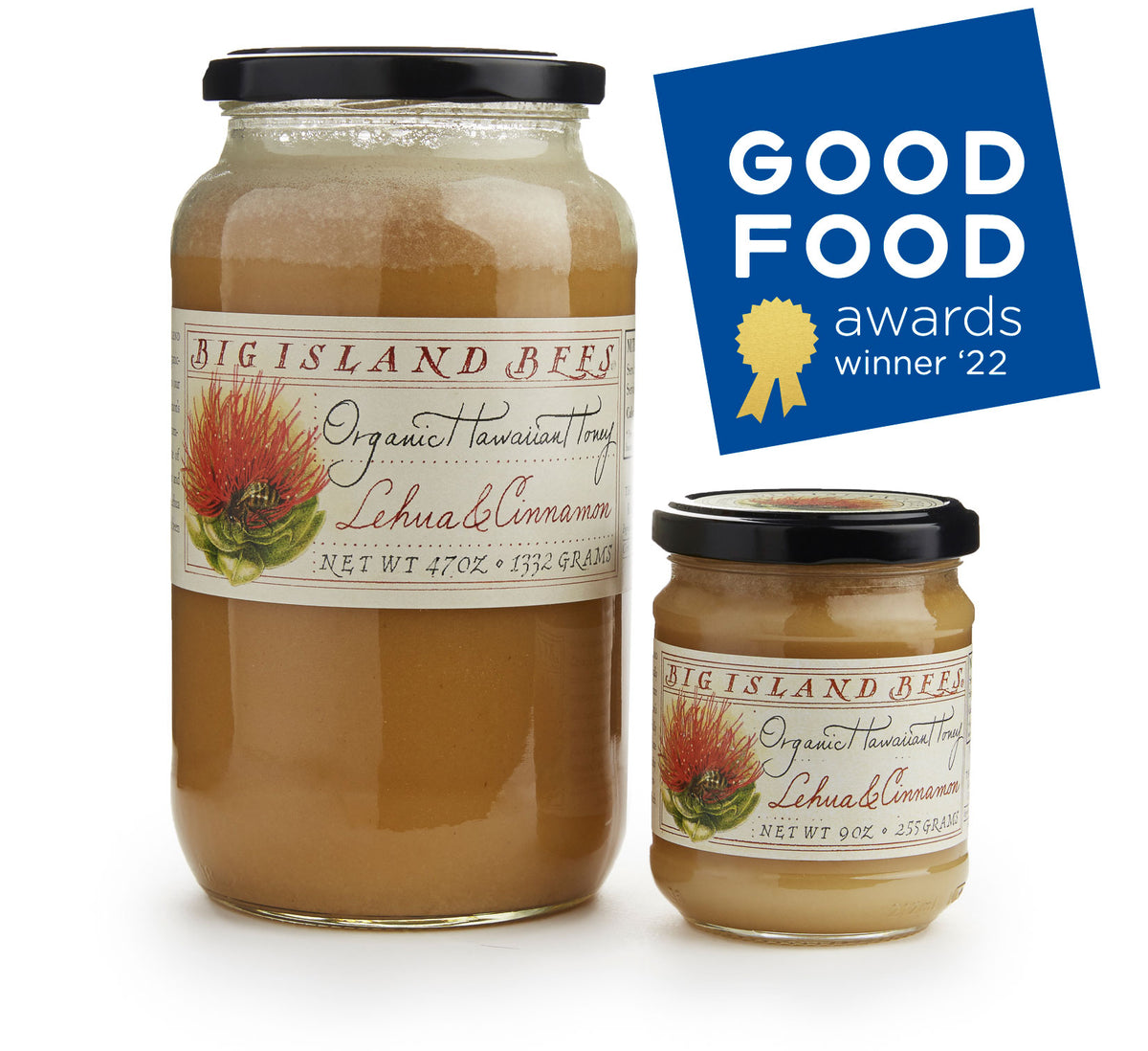 Raw, Organic Lehua & Cinnamon: Three 9 oz Jars – Big Island Bees