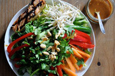 Salad with Peanut Honey Dressing