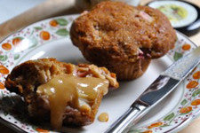 Macadamia Honey Rhubarb Muffins