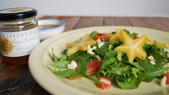 Star Fruit Salad with Honey Balsamic Dressing