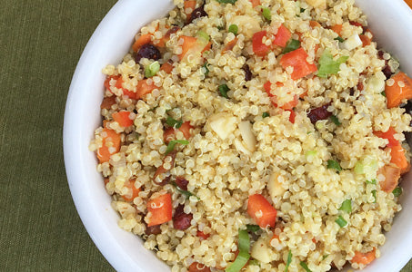 Colorful Quinoa Salad with Dried Cranberries and Pine Nuts
