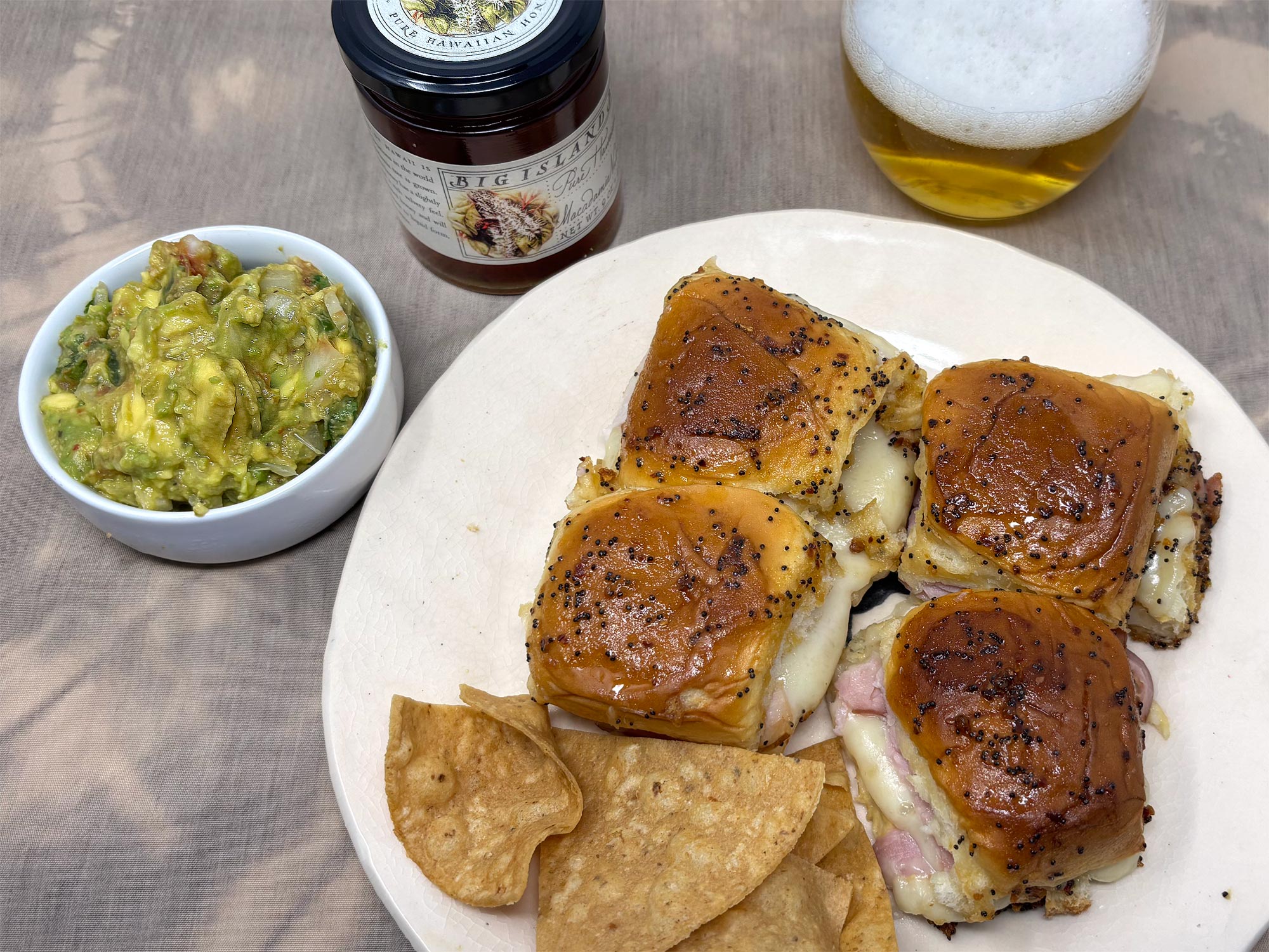 Hot Ham and Cheese Sliders with Honey Glaze