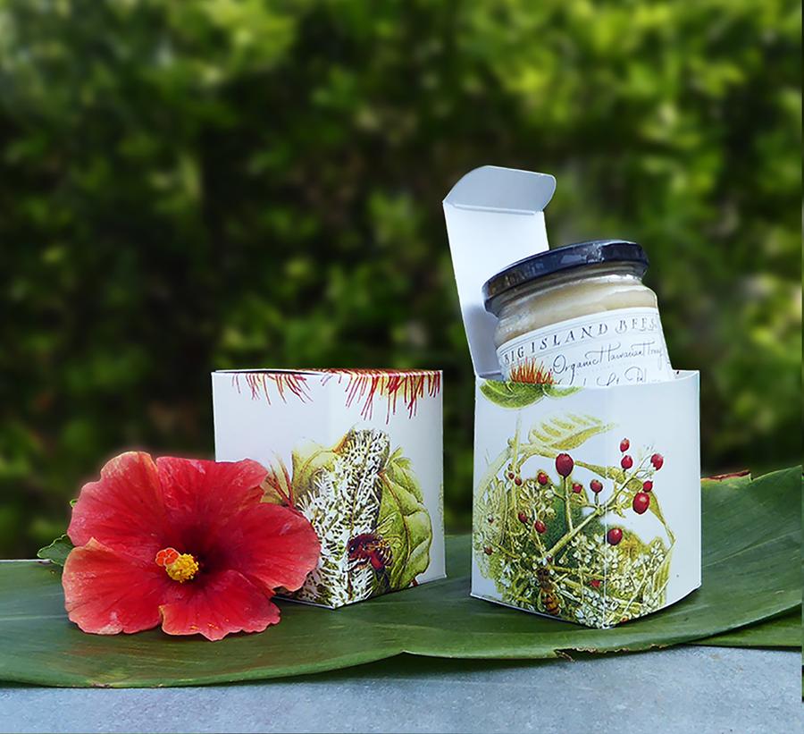 Raw, Organic, White Ohia Lehua Blossom Honey: Three 9 oz Jars