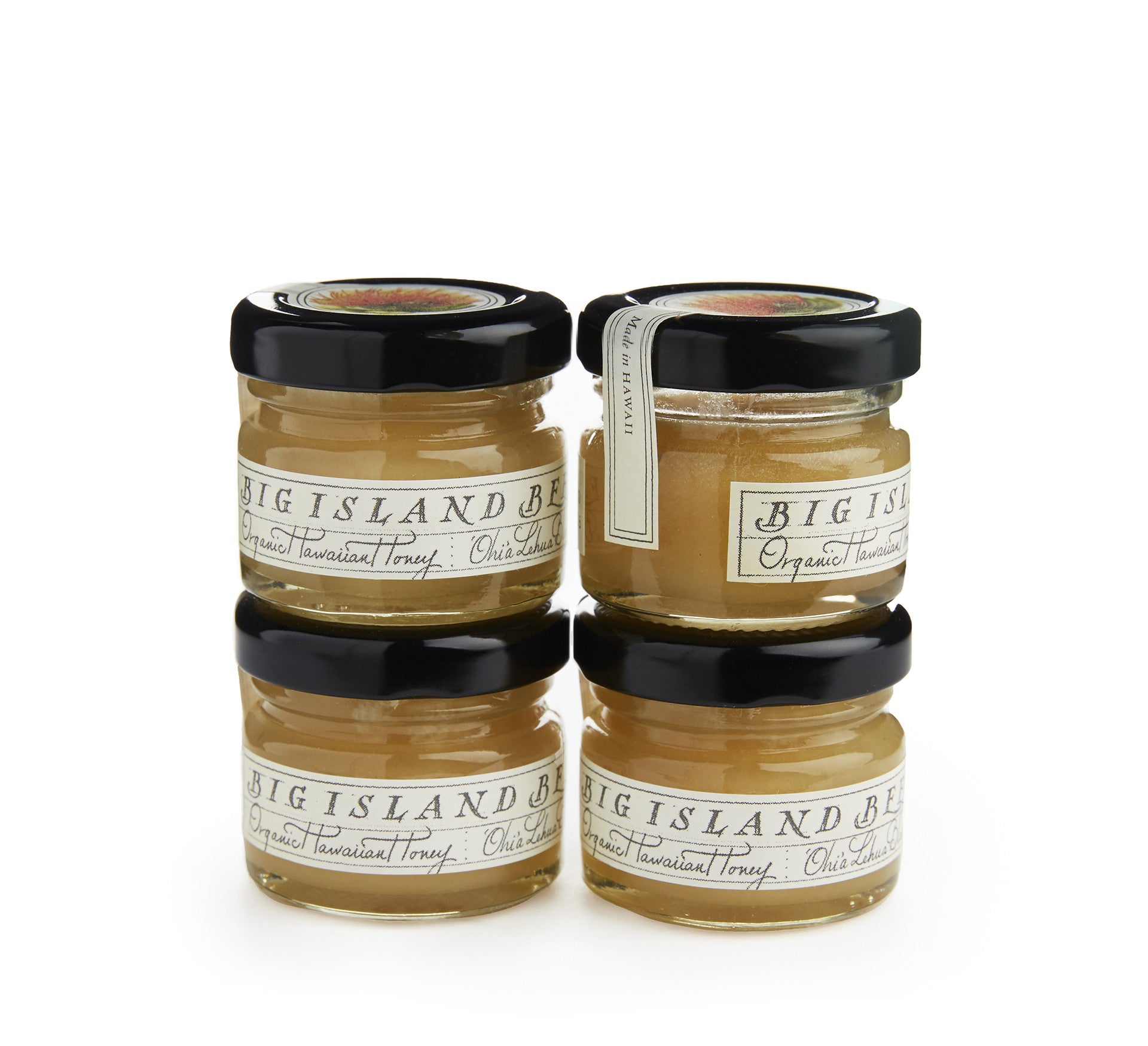 mini honey jars of organic lehua honey